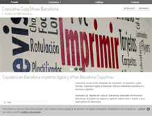 Tablet Screenshot of copisteriaenbarcelona.com